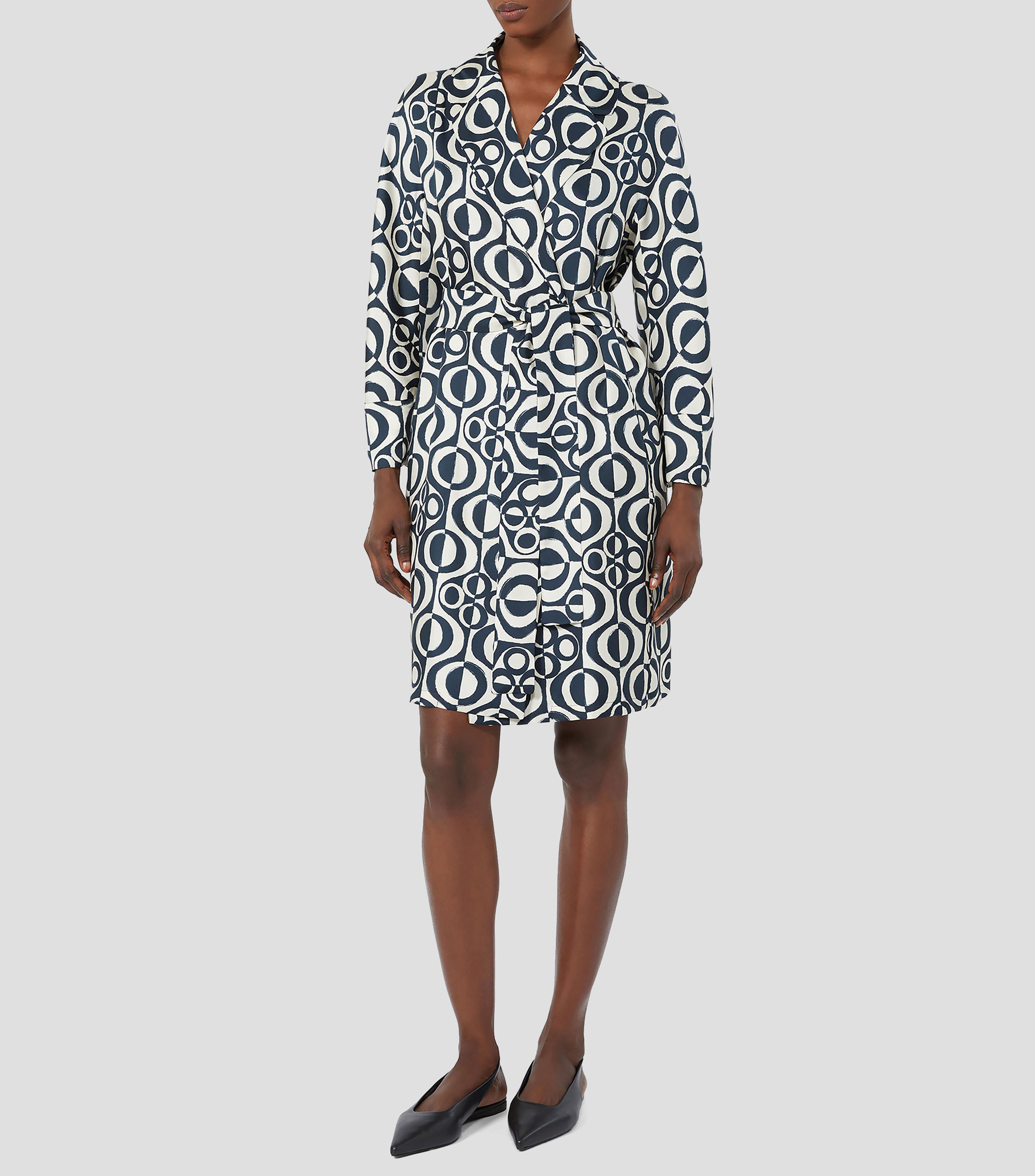 Vestido midi manga larga estampado Abetaia Mujer